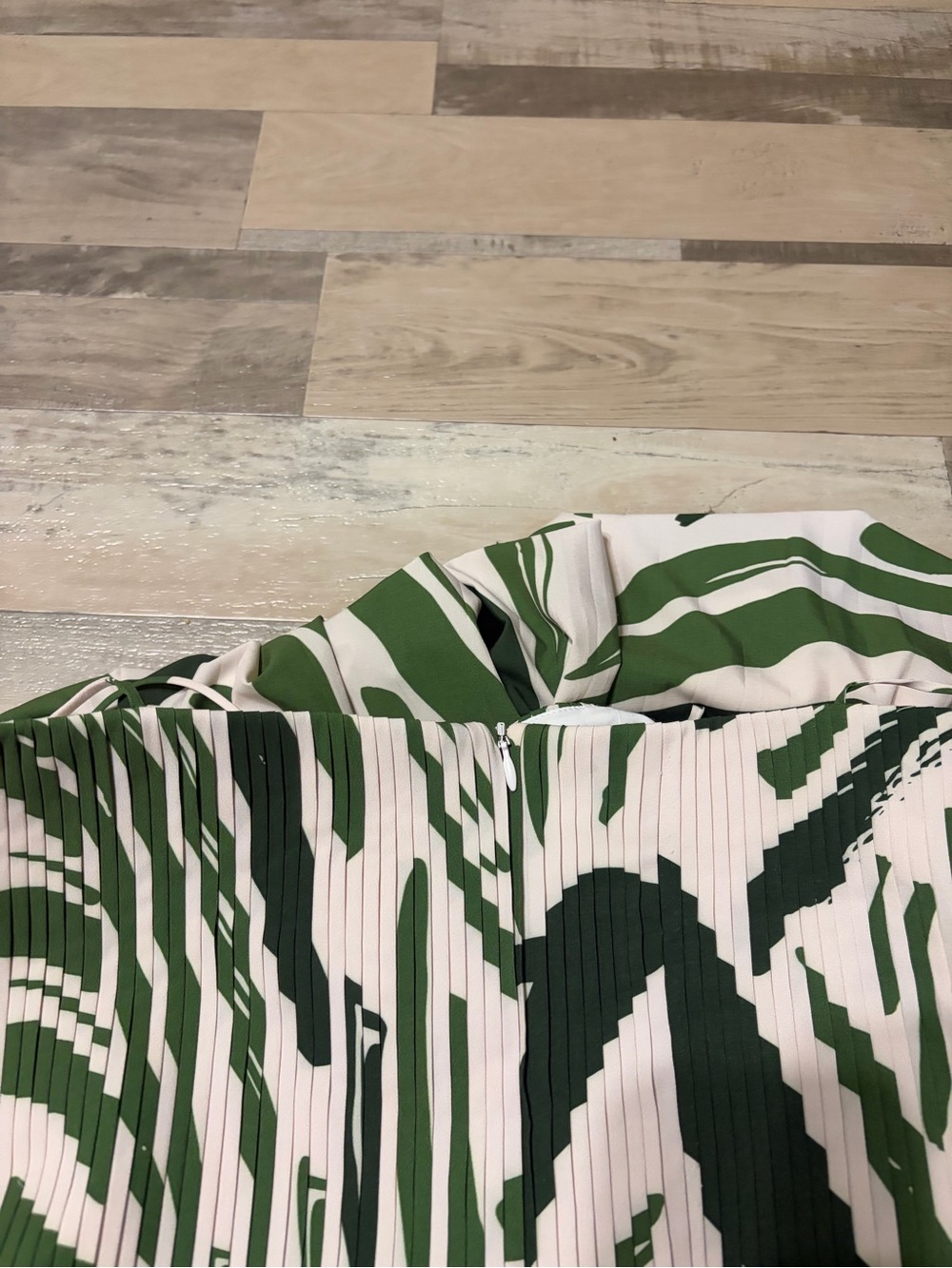 Andres Otalora Womens 12 Exclusive Kalal Abstract Print Crepe Maxi Dress Green - Picture 7 of 10